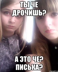 Ты че дрочишь? А это че? Писька?