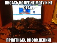 писать более не могу и не стану приятных, сновидений!