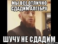 Мы все отлично сдадим алгебру Шучу не сдадим