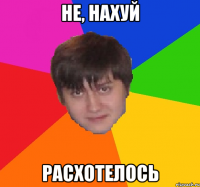 НЕ, НАХУЙ РАСХОТЕЛОСЬ