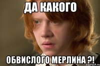 да какого обвислого Мерлина ?!