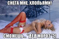 снега мне, хлопьями! сможешь... "дед мороз"?!