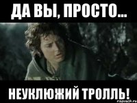 да вы, просто... неуклюжий тролль!