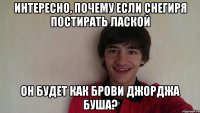 Интересно, почему если снегиря постирать лаской Он будет как брови Джорджа Буша?