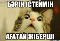 Бәрін істеймін Ағатай жіберші