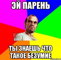 эй парень ты знаешь что такое безумие