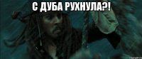 с дуба рухнула?! 