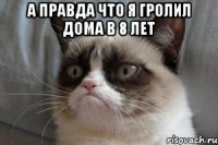 а правда что я гролил дома в 8 лет 