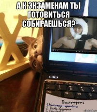 А к экзаменам ты готовиться собираешься? 