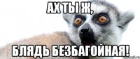 ах ты ж, блядь безбагойная!