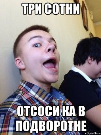 три сотни отсоси ка в подворотне