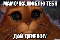 мамочка,люблю тебя дай денежку