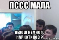 пссс мала нехош немного наркотиков ?