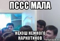 пссс мала нехош немного наркотиков