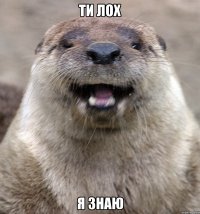 ти лох я знаю