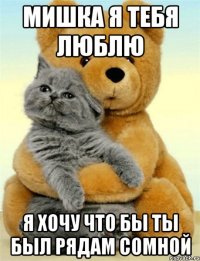 мишка я тебя люблю я хочу что бы ты был рядам сомной