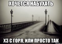 хочется набухать хз с горя, или просто так