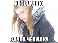 Хотіла чаю вдула чекушку