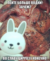 Пейте больше водки! Зачем? Во славу циррозу конечно!