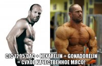  CJC 1295 DAC + Hexarelin + Gonadorelin = сухое качественное мясо!