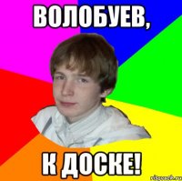 ВОЛОБУЕВ, К ДОСКЕ!