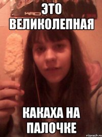 это великолепная какаха на палочке