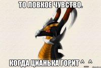 То ловкое чувство. Когда Цианька горит ^_^