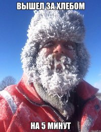 Вышел за хлебом на 5 минут