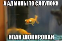 А админы то слоупоки Иван шокирован