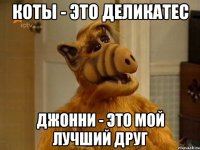 Коты - это деликатес Джонни - это мой лучший друг