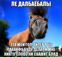 ле далбаёбалы эта мой гол, типер я чо пакайфу буду делат и мне никто слово ни скажит бляд