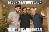 Брови у Тарноруцкой то что Нету прописал