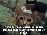  Что же ты сразу мне не сказал, что пальто и точилка для когтей разные вещи!