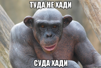 ТУда не хади суда хади