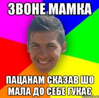 звоне мамка пацанам сказав шо мала до себе гукає