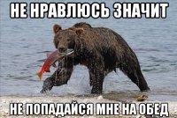 Не нравлюсь значит не попадайся мне на обед