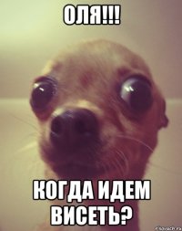 ОЛЯ!!! когда идем висеть?