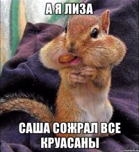А я Лиза Саша сожрал все круасаны