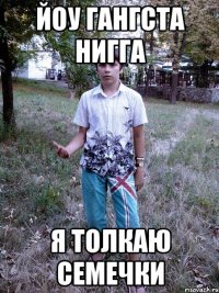 Йоу гангста нигга Я толкаю семечки