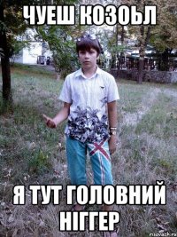 Чуеш козоьл Я тут головний ніггер