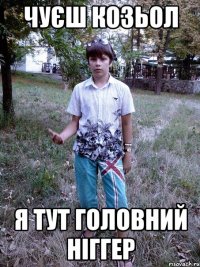Чуєш козьол Я тут головний ніггер
