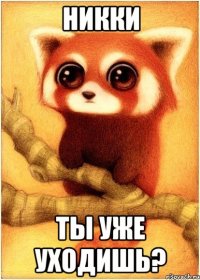 Никки ты уже уходишь?