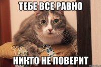 тебе все равно никто не поверит