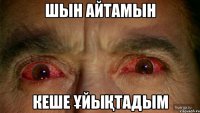 шын айтамын кеше ұйықтадым