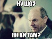 ну шо? як ви там?