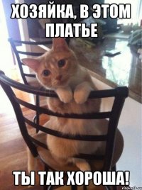 хозяйка, в этом платье ты так хороша!