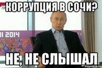 коррупция в Сочи? не, не слышал