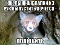 как лыжные палки из рук выпустить хочется - полюбить