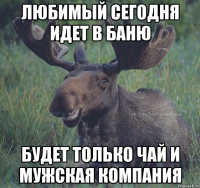 Любимый сегодня идет в баню будет только чай и мужская компания