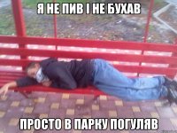 Я не пив і не бухав просто в парку погуляв